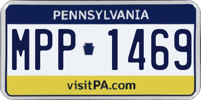 PA license plate MPP1469
