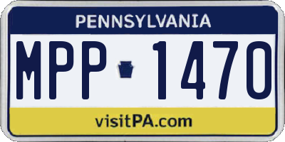 PA license plate MPP1470