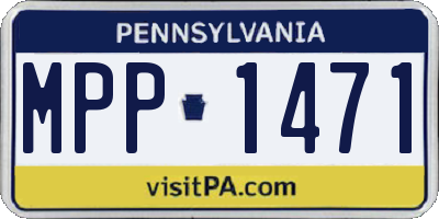PA license plate MPP1471