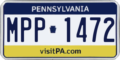 PA license plate MPP1472
