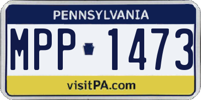 PA license plate MPP1473