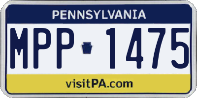 PA license plate MPP1475