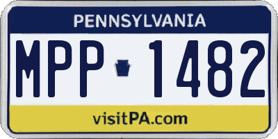 PA license plate MPP1482