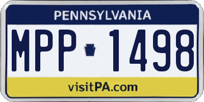PA license plate MPP1498