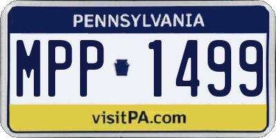 PA license plate MPP1499
