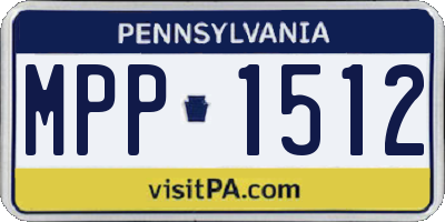 PA license plate MPP1512