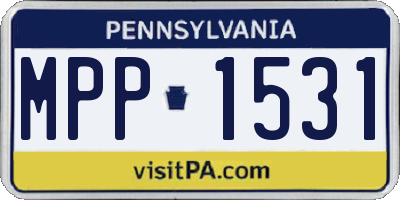 PA license plate MPP1531
