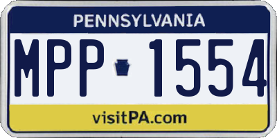 PA license plate MPP1554