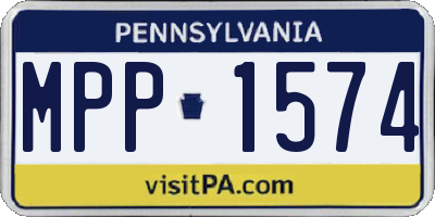 PA license plate MPP1574