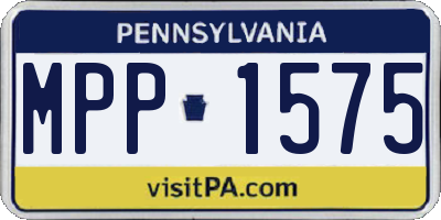 PA license plate MPP1575