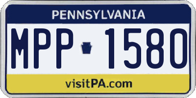 PA license plate MPP1580