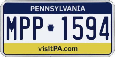PA license plate MPP1594