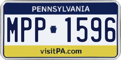 PA license plate MPP1596