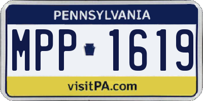 PA license plate MPP1619