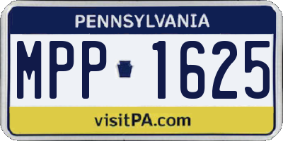 PA license plate MPP1625