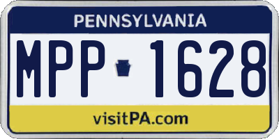 PA license plate MPP1628
