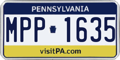PA license plate MPP1635