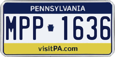 PA license plate MPP1636