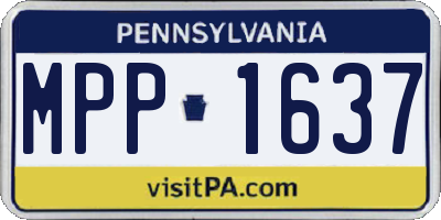 PA license plate MPP1637