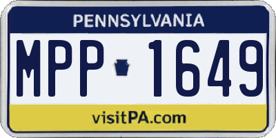 PA license plate MPP1649