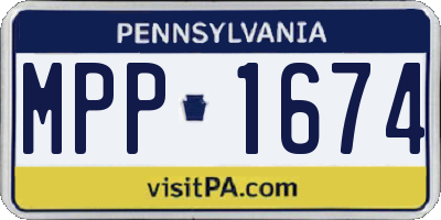 PA license plate MPP1674