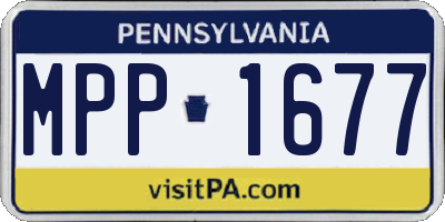 PA license plate MPP1677