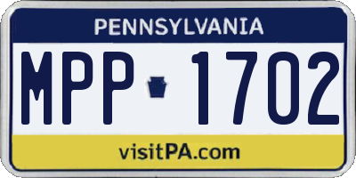 PA license plate MPP1702