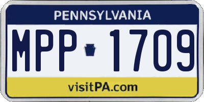 PA license plate MPP1709