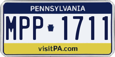 PA license plate MPP1711