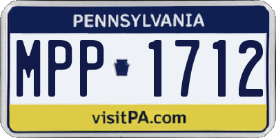 PA license plate MPP1712