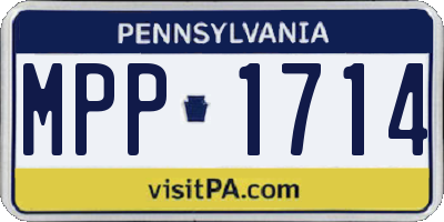 PA license plate MPP1714