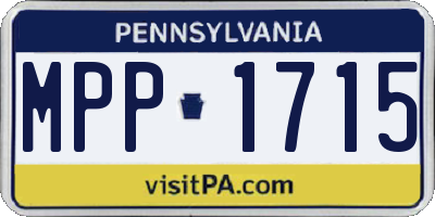 PA license plate MPP1715