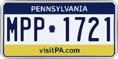 PA license plate MPP1721