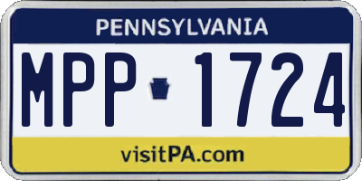 PA license plate MPP1724