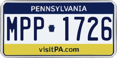 PA license plate MPP1726