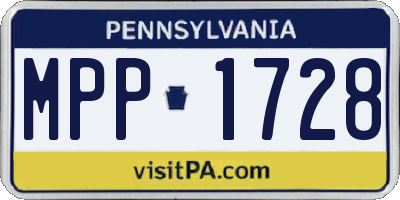 PA license plate MPP1728
