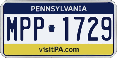 PA license plate MPP1729