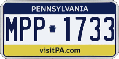 PA license plate MPP1733