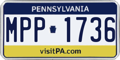 PA license plate MPP1736