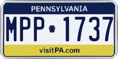 PA license plate MPP1737