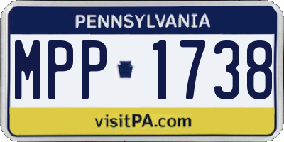 PA license plate MPP1738