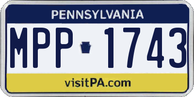 PA license plate MPP1743