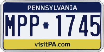 PA license plate MPP1745