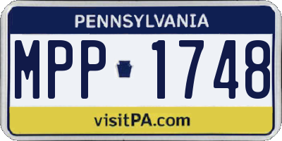 PA license plate MPP1748