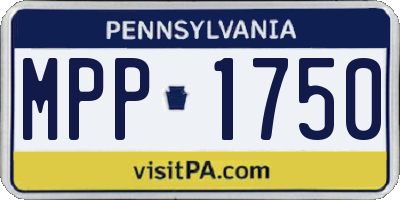 PA license plate MPP1750