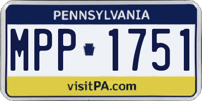PA license plate MPP1751