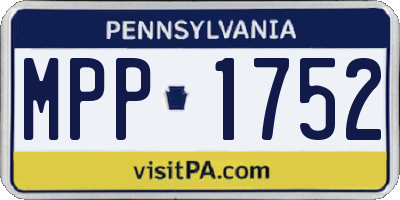 PA license plate MPP1752