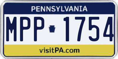 PA license plate MPP1754