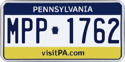 PA license plate MPP1762