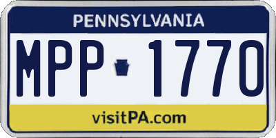 PA license plate MPP1770